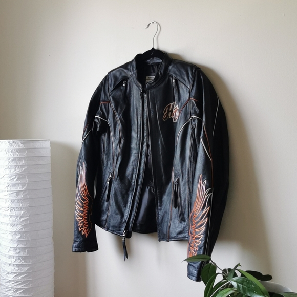 Harley-Davidson Embroidered Leather Jacket - Picture 7 of 10